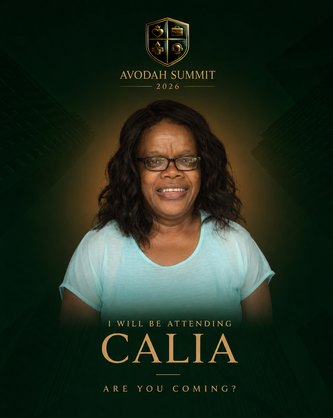 Calia will be attending Avodah Summit 2026