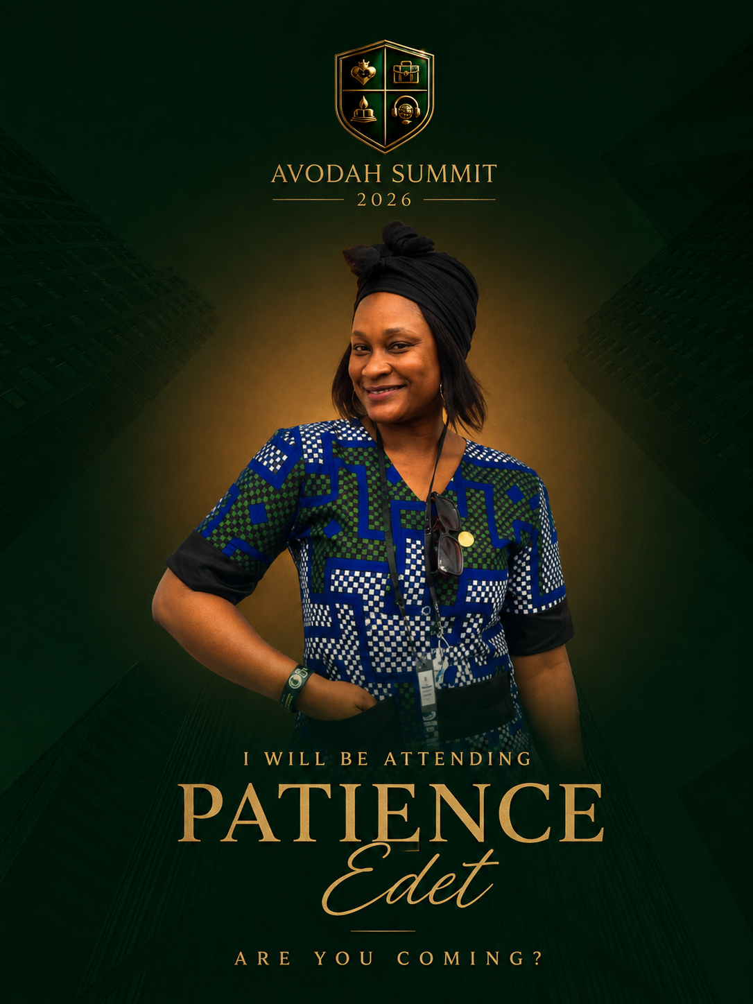 Patience Edet’s Avodah Summit 2026 attendance announcement