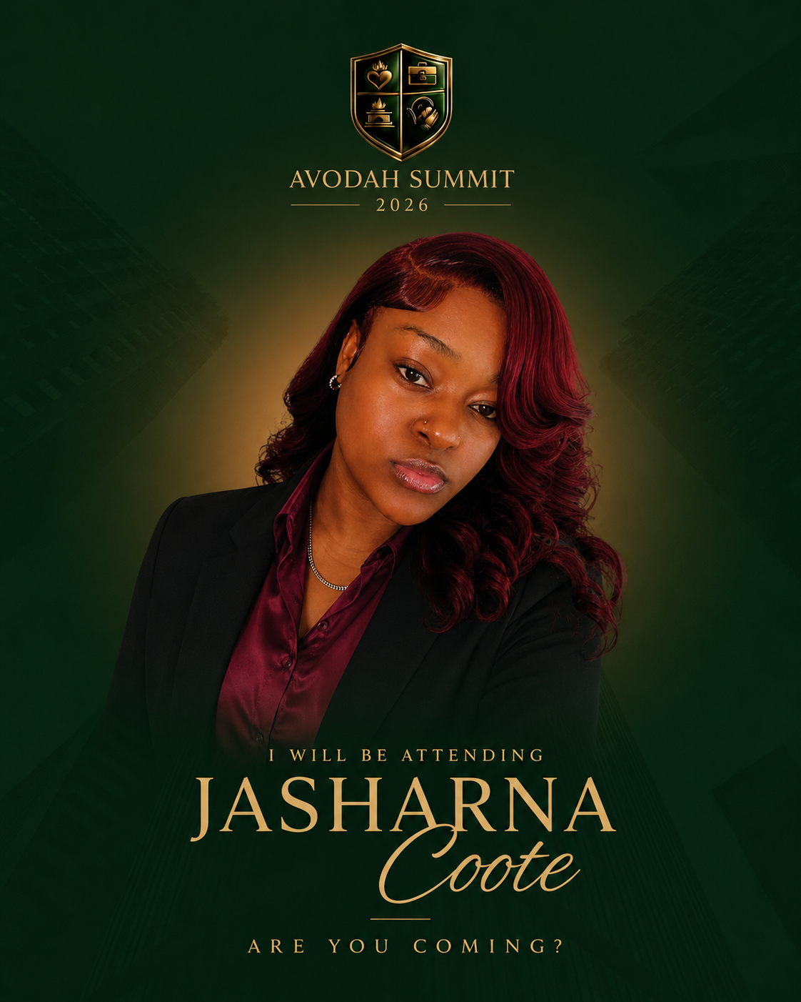Jasharna Coote will be attending Avodah Summit 2026